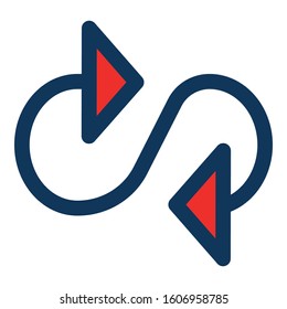 
Arrow, double Isolated Vector Icon which can be easily modified or edited
