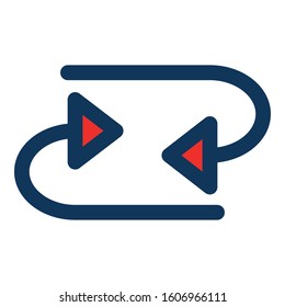 
Arrow, double Isolated Vector Icon which can be easily modified or edited
