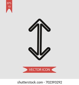 Arrow double vector icon illustration symbol