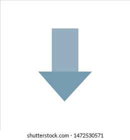 Arrow, Down, Down Arrow, Direction  Flat Color Icon. Vector icon banner Template
