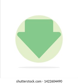 Arrow, Down, Download Abstract Circle Background Flat color Icon