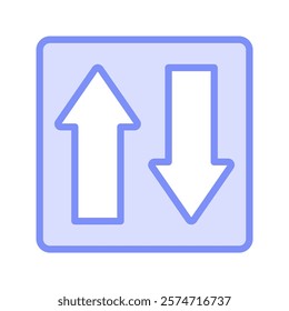 Arrow Up Down duotone line icon , vector, pixel perfect, illustrator file