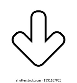 arrow down favorites icon vector