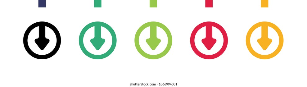 arrow down arrow flat icon