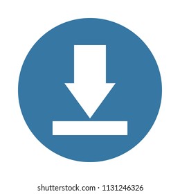 arrow to down icon in Badge style 