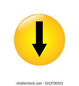 Arrow down icon black on a white background