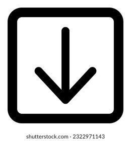 Arrow down icon button in frame