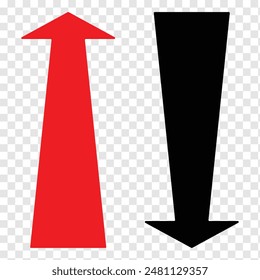 Arrow up down icon design illustration. Left right Arrow icon.  
Long arrow. Eps 10.