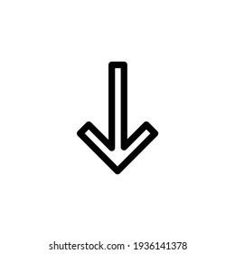 arrow down icon design illustration,glyph style design, designed for web and app