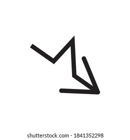 Arrow Down Icon Design Vector