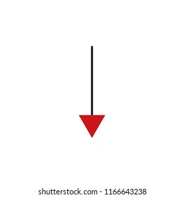 arrow down icon. Element of text editor sign icon. Premium quality graphic design icon. Signs and symbols collection icon for websites, web design, mobile app