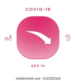 Arrow down icon. Element for your design