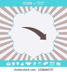 Arrow down icon. Graphic elements for your design