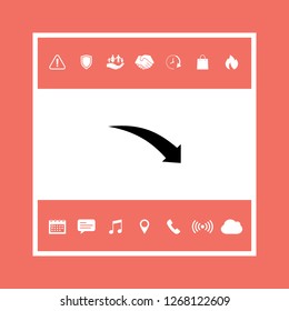Arrow down icon. Graphic elements for your design