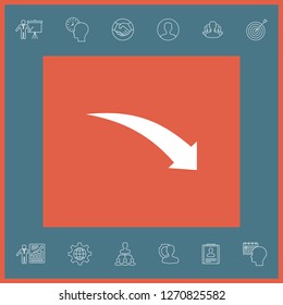 Arrow down icon. Graphic elements for your design