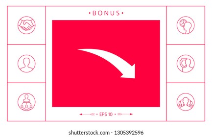 Arrow down icon. Graphic elements for your design