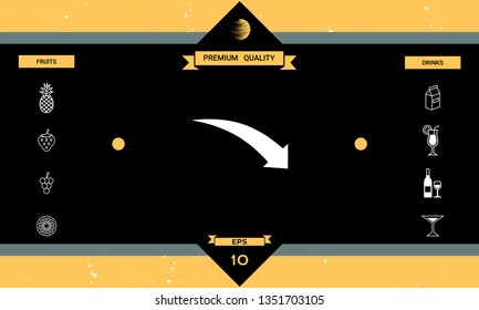 Arrow down icon. Graphic elements for your design