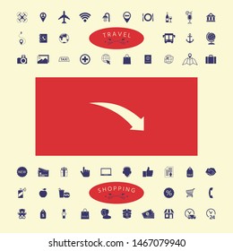 Arrow down icon. Graphic elements for your design