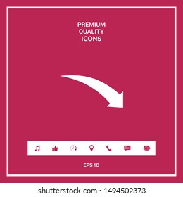 Arrow down icon. Graphic elements for your design