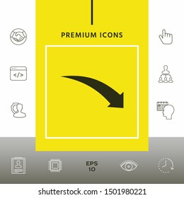 Arrow down icon. Graphic elements for your design