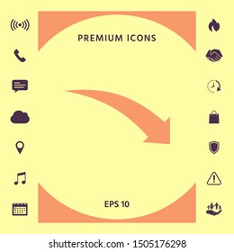 Arrow down icon. Graphic elements for your design