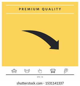 Arrow down icon. Graphic elements for your design