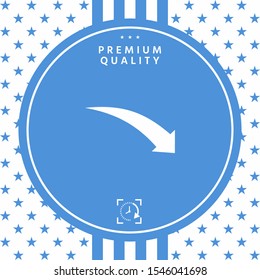 Arrow down icon. Graphic elements for your design