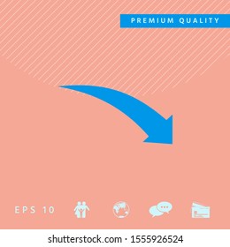 Arrow down icon. Graphic elements for your design