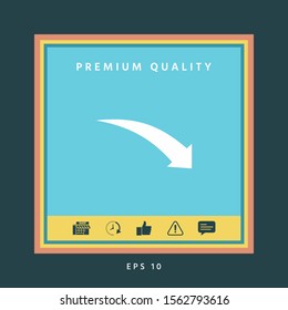 Arrow down icon. Graphic elements for your design