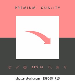 Arrow down icon. Graphic elements for your design