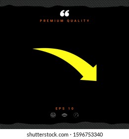 Arrow down icon. Graphic elements for your design