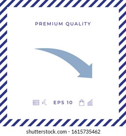 Arrow down icon. Graphic elements for your design