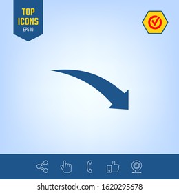 Arrow down icon. Graphic elements for your design