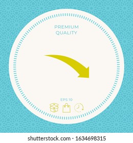Arrow down icon. Graphic elements for your design