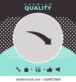 Arrow down icon. Graphic elements for your design
