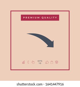 Arrow down icon. Graphic elements for your design