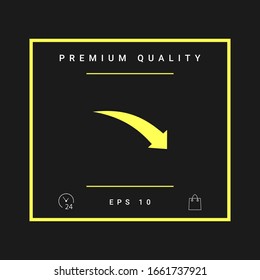 Arrow down icon. Graphic elements for your design