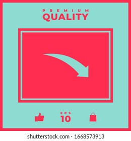 Arrow down icon. Graphic elements for your design