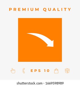 Arrow down icon. Graphic elements for your design