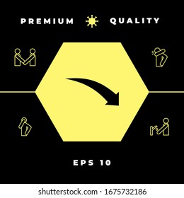 Arrow down icon. Graphic elements for your design