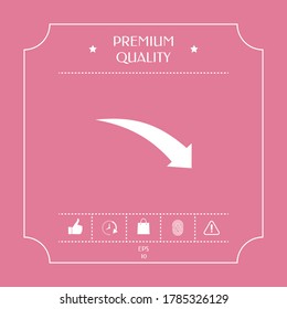 Arrow down icon. Graphic elements for your design