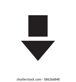 arrow down icon illustration