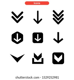arrow down icon isolated sign symbol vector illustration - Collection of high quality black style vector icons
