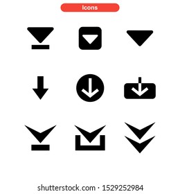 arrow down icon isolated sign symbol vector illustration - Collection of high quality black style vector icons
