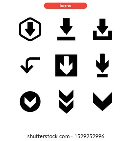 arrow down icon isolated sign symbol vector illustration - Collection of high quality black style vector icons
