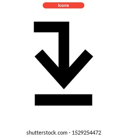 arrow down icon isolated sign symbol vector illustration - high quality black style vector icons
