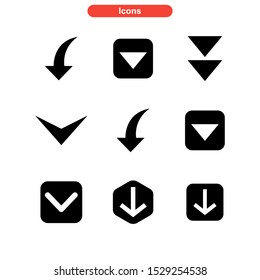 arrow down icon isolated sign symbol vector illustration - Collection of high quality black style vector icons
