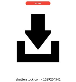 arrow down icon isolated sign symbol vector illustration - high quality black style vector icons
