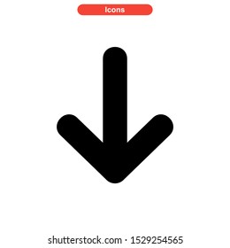 arrow down icon isolated sign symbol vector illustration - high quality black style vector icons
