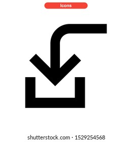 arrow down icon isolated sign symbol vector illustration - high quality black style vector icons
